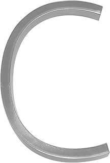 12cm Silver House Number Sign 0-9 Alphabet Letters 5 inch Slash Signage Home Door Numbers Outdoor Address Numeros Modern Address Numbers (Color : Satin Nickel C)