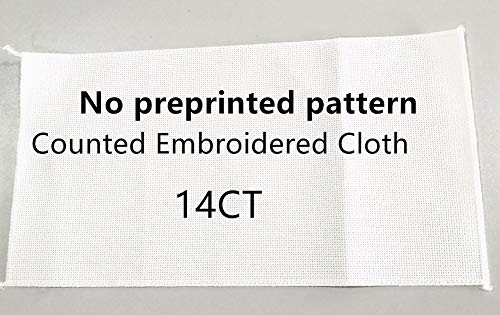 Image of CaptainCrafts Cross Stitch Kits for Adults Counted Cross Stitch Unprinted Fabric Cross Stitching DIY Art DMC Needlecrafts Embroidery Kit for Adults (White, Drifting Bottle in The Sea)