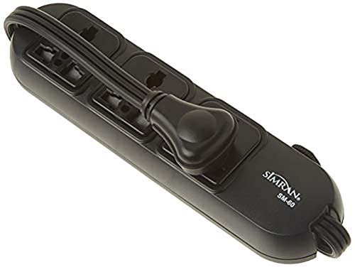 Simran SM-60 Multitoma Universal 3 Tomas con Protección contra Sobrecarga para 110V-250V Uso Mundial miniatura 4