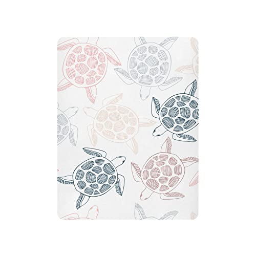 Image of Sea Turtles Fitted Crib Sheet for Girls and Boys, Soft Breathable for Standard Crib & Toddler Bed Mattress, 27 x 39 in