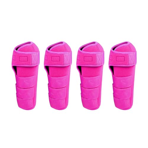 4 Uds Botas de Caballo Protectores de Piernas Ajustables Cómodos Neopreno Reutilizables Transpirables Protectores de Caballos Conjunto de Equipo de Pi, Verde Claro, m