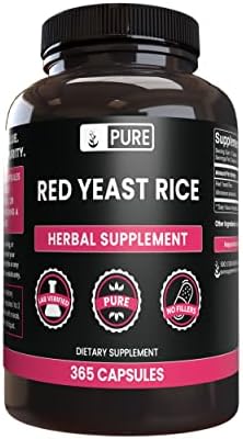 Pure Original Ingredients Red Yeast Rice (365 Capsules) No Magnesium Or Rice Fillers, Always Pure, Lab Verified