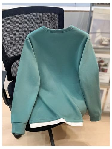 SweatyRocks Boy's Letter Graphic Colorblock Sweatshirt Crew Neck Long Sleeve Loose Fit Pullover Tops2