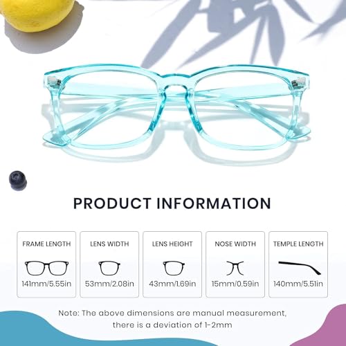 Image of IFLASH Zero Power Light Weight Computer Readers Blue Light Blocking Eye Glasses Men Women | Anti Glare UV Blu Ray light Filter Cut Reflection Protection Lens TR90 Frames