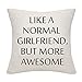 DANKHRA 'Like A Normal Girlfriend But More Awesome' poszewka na poduszkę poszewka na poduszkę poszewka na poduszkę dla dziewczyny od chłopaka na urodziny Boże Narodzenie walentynki rocznica dziewczyny poszewka na poduszkę