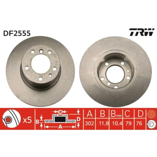 Disques de frein TRW DF2555, l'excellence de la fonte mécanique