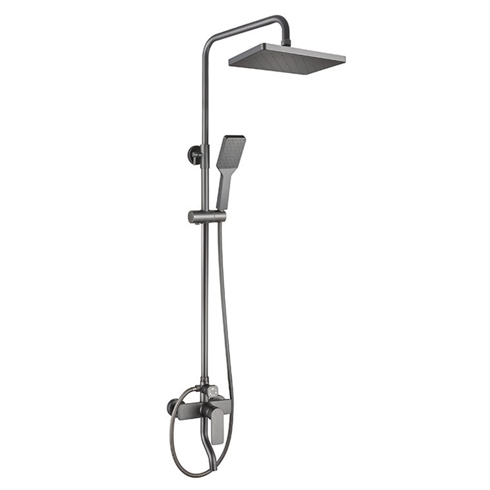 Pommeau de douche effet pluie gris pour des matins dynamiques et sereins