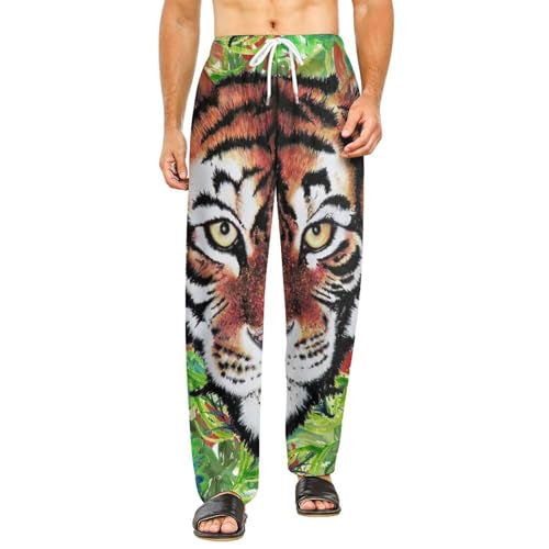 Feuilles de bas de pyjama femme long anti-serrage à poches de nuit