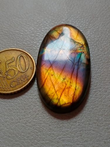 Labradorite jaune naturelle ovale : la solution pour bijoux DIY ternes - 3
