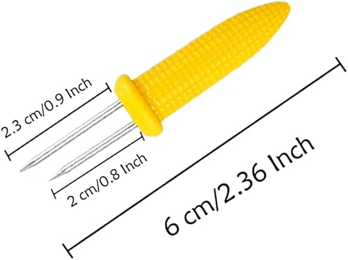 Miniatura 4 de Paquete de 24 soportes para maíz de acero inoxidable, brochetas de maíz en la parrilla y mazorcas para cocinar en casa y barbacoa