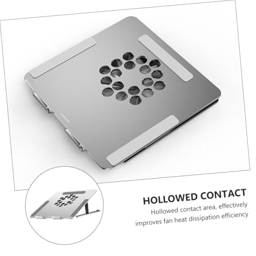Base de aluminio con ventilador LED para portátil ajustable miniatura 6