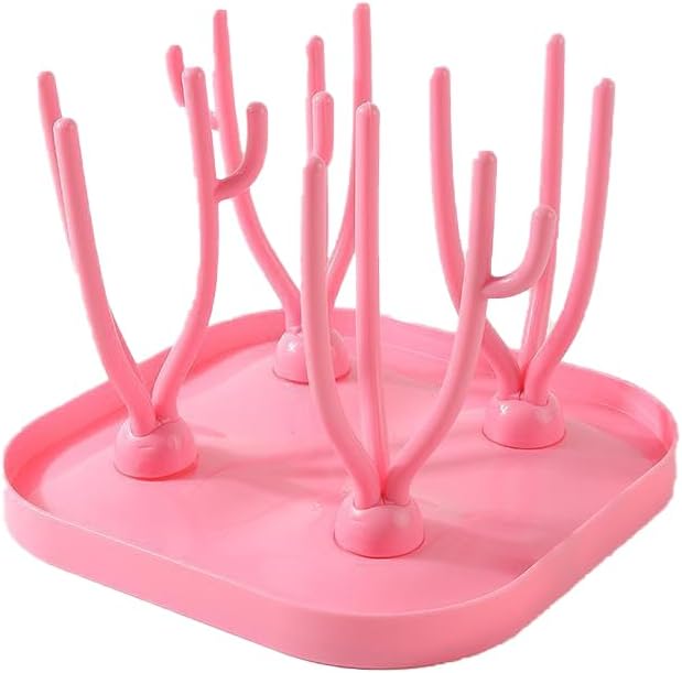 Soporte de secado de biberones para biberones de lactancia, ahorro de espacio, soporte para secadora de botellas de alta capacidad para botellas,