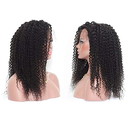 Lurrose Moda feminina peruca de cabelo longo cacheado na frente peruca de renda ondulada natural que