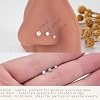 LUCKYJEWUS 925 Sterling Silver Nose Rings Studs Set for Women, Hypoallergenic Nose Piercing Jewelry, L Shaped CZ Diamond Nose Studs, 18G/20G/22G/24G (White Gold, 3pcs - 18G - (2mm 2.5mm 3mm)) #3