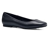 LILA Women's Slip-Resistant Work Flats – Stylish Ballet Flat Work Shoes with Cushioned Insoles & Water-Resistant Uppers – Comfortable Non-Slip Footwear for Healthcare, Hospitality & Teaching - Lorelai, Size 8