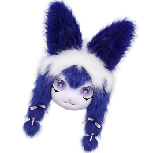 Masque de tête de lapin pour Halloween et cosplay adulte enfant