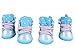 Drasawee Cute Cotton Pet Dog Shoes Puppy Anti-Slip Rubber Boots Size5 Blue