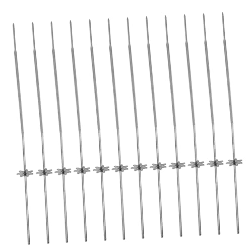 BESPORTBLE 20 Piezas Brochetas Acero Inoxidable Autogiratorias para Barbacoa Diseño Resistente para Carne y Camping y Jardín