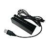 WODEMAX USB magstripe Reader, 3 Tracks Credit Card Machine, Bi-Directional Manual Credit Card Readers for Small Business, Mini Magnetic Card Reader supprort with Windows, Linux, Mac os