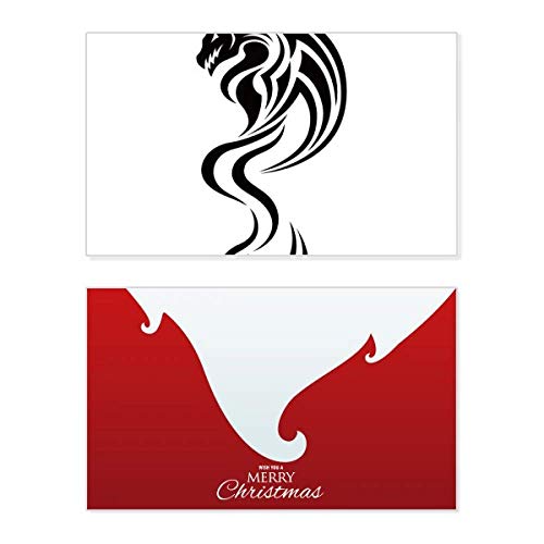 Carte de Noël vintage dragon pour décorer vos tables de fête et cadeaux