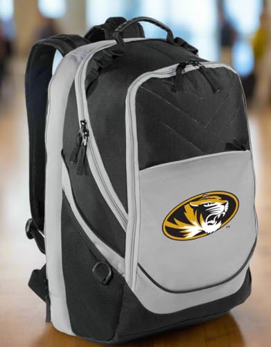 Image of Broad Bay Missouri Tigers Backpack | Official MIZZOU Logo, Padded Laptop Computer Section, Premium 600 Denier Nylon Fabric,