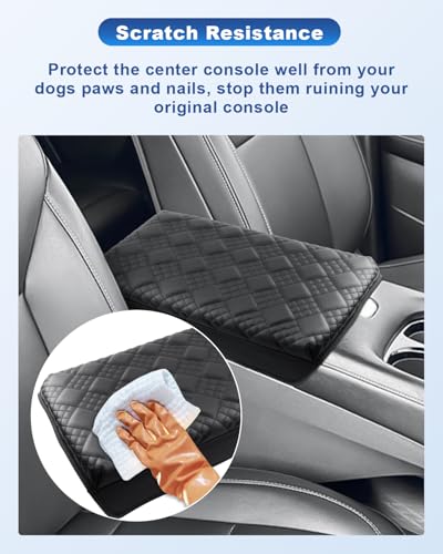 Image of CDEFG for 2025 2026 Nissan Murano Center Console Cover, for 2025 2026 Nissan Murano Accessories Armrest Cover Middle Console Pad Arm Rest Cushion Leather Cover