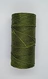  Linhasita, rocchetto di filo cerato, Linhasita 100 g, 170 m, 1 mm di spessore, in poliestere, macramè, 30 colori. 170 metros / 100 gr Verde militare