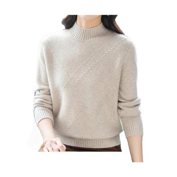 Women's Pullovers Knitwear Clothing Warm Half Turtleneck Sweater Winter Long Sleeve Pull Jumper