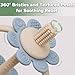 haakaa Silicone Baby Teether Toys,Nipple-Shaped End for Gum Massage,360° Baby Toothbrush Head for Self-Brushing Training,Easy to Grip - Sky Blue
