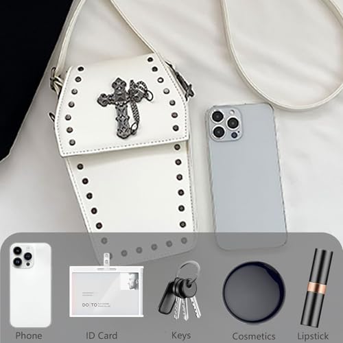 Gothic Purse Cross Coffin Purses Retro Punk Wallet Mini Halloween Crossbody Bag Horror Shoulder Bag4