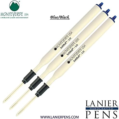 Miniatura 3 de Lanier - Paquete combinado de 3 bolígrafos Monteverde Soft Roll L13, repuesto de tinta compatible con la mayoría de bolígrafos estilo Lamy, color