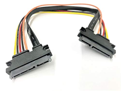 Cable SATA III 22 Pines Hembra a 22 Pines Hembra 12 Pulgadas