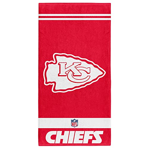 Kansas City Chiefs NFL Bath Towel Beach Towel Shower Towel ** Classic ** in 70 x 140 cm, Red, 70x140cm