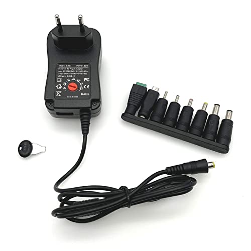 JZK 30W Universal-Netzteil-Adapter-Ladegerät AC 100V-240V auf DC 3V 4,5V 5V 6V 7,5V 9V 12V, einstellbares Multispannungs-Netzteil für CCTV-Kameras, Verstärker, Lautsprecher, Player usw. JZK 30W Universal-Netzteil-Adapter-Ladegerät AC 100V-240V auf DC 3V 4,5V 5V 6V 7,5V 9V 12V, einstellbares Multispannungs-Netzteil für CCTV-Kameras, Verstärker, Lautsprecher, Player usw.