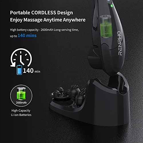Massagegerät, RENPHO Massagegerät Nacken Schulter Handmassagegerät kabellose Massagegerät für Rücken, Nacken, Fuß, Beine… - Image 3
