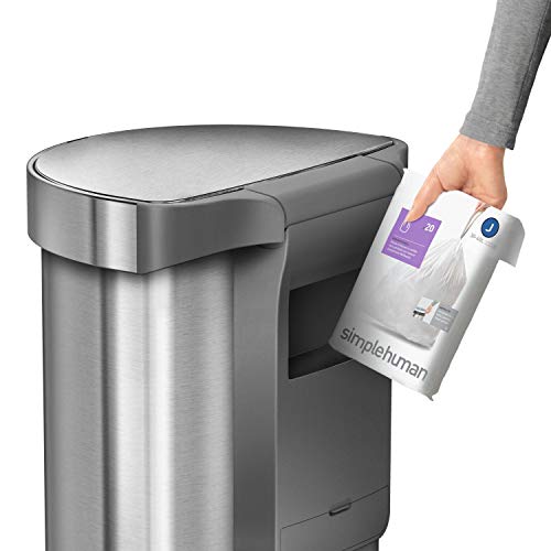 simplehuman 45 Liter / 12 Gallon Semi-Round Automatic Sensor Trash Can, Brushed Stainless Steel by simplehuman - Image 4