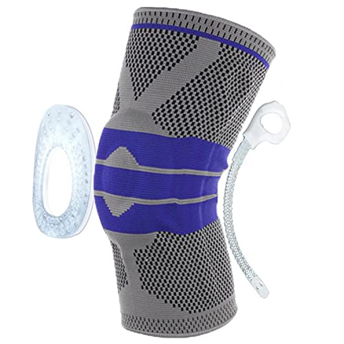 Compression Knee Sleeves, Breathable Knee Brace with Side Stabilizers & Patella Gel Pad, Knee Braces for Knee Pain, Knee Injury Recovery, Running, Meniscus Tear, Arthritis, Joint Pain Relief