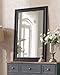 CULER Black Wood Wall Mirror for Bathroom,Rectangle Rustic 24 x 36 inch Hanging VanityMirrors with Wooden Frame for Living Room,Bedroom,Entryway