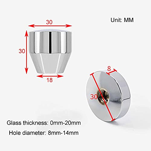 Boutons de porte de douche de remplacement argent pour cabine en verre - 3