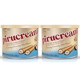 Pirucream Wafer Rolls – Delicious Crispy Coconut Creme Rolled Wafers Bites Filled Italian Snack Sticks Coco Roll, Relaxation Moment, Sweet Snack, Cookie Snacking Break (300 Gr/ 10.58 Oz – 2 Pack Tin)