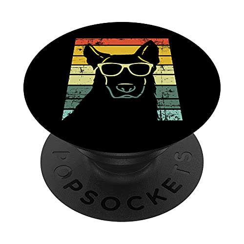 Retro-Sonnenbrille, Motiv: Deutscher Schäferhund, Geschenk PopSockets mit austauschbarem PopGrip Cover