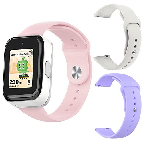 NewJourney Compatible with SyncUP Kids Watch 2/1 Band, 3Pack Bands Compatible with Tmobile Sync UP Kids Watch 2/1 Band, Soft Silicone Sport 20mm Watch Band Replacement by NewJourney - Used condition - US$13.50