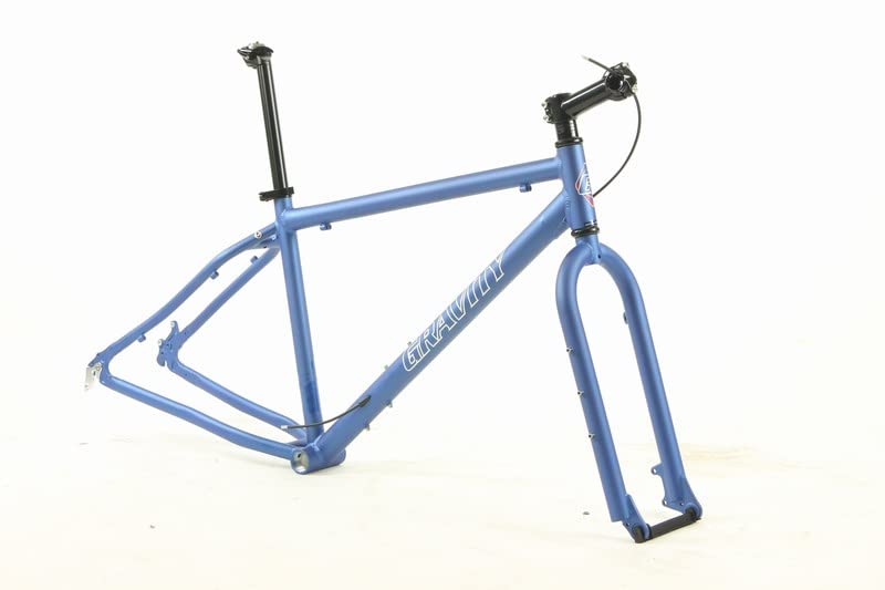 Gravity Fat Bike Frame Fork for 26 Inch Wheels with Headset Stem Seatpost and Seatpost clamp.
