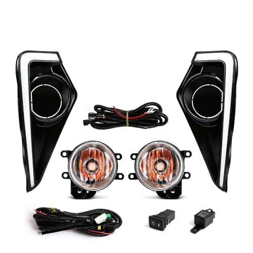 Phares antibrouillard LED 12V pour Toyota Veloz avec DRL puissant