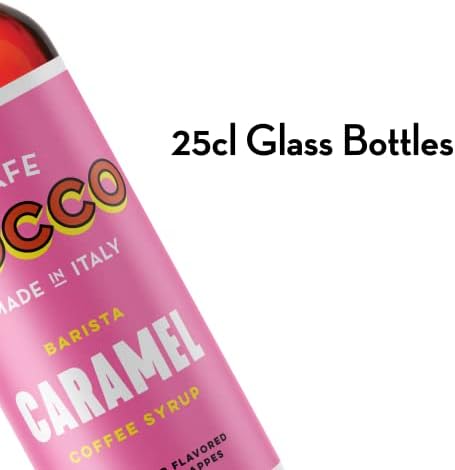Cafe Pocco Coffee Syrups - 3 x 250ml Glass Bottles - Perfect for making Lattes, Iced Lattes and Frappes