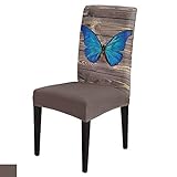 Butterfly Dining Room Chair Cover Slipcover Stretch Removable Washable Chair Covers for Living Room,