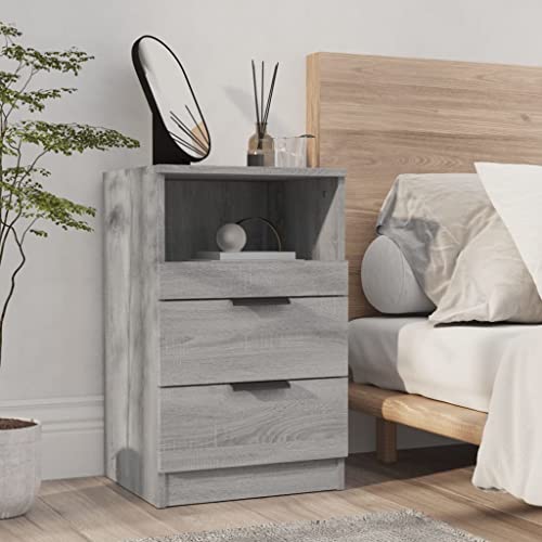 homiuse 40 x 36 x 65 cm, mesita de noche, mesita de noche, mesita de noche, moderna, mesita de noche, mesita de noche, color gris Sonoma
