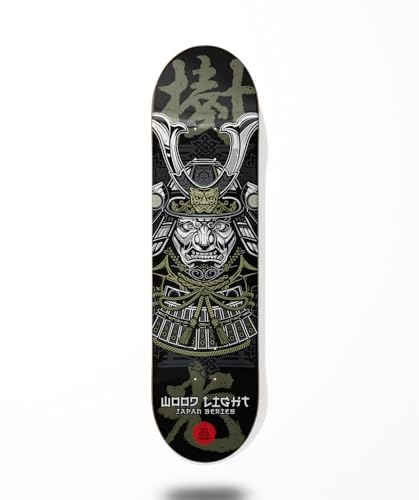 Monopatín Skate Skateboard Deck Tabla Wood Light Japan Series Samurai (8.25)