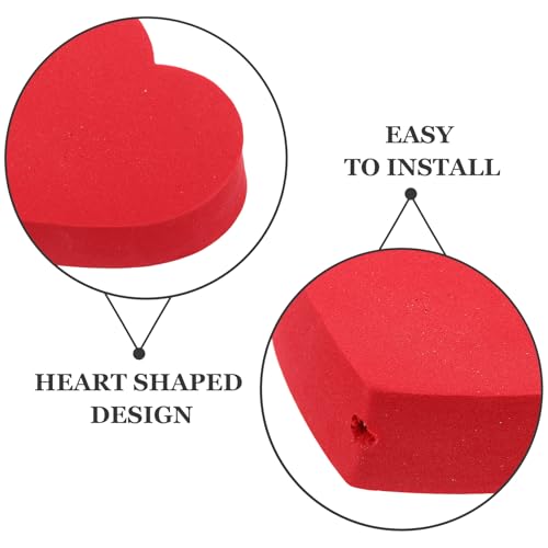 Bolas de antena para coche y SUV, decoración exterior de corazón rojo con material EVA ligero 3
