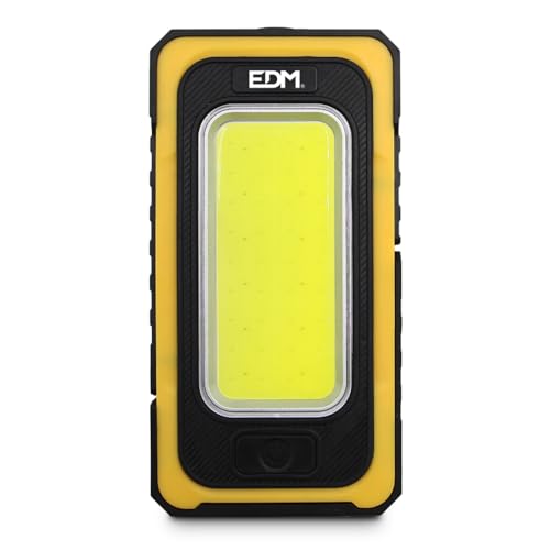 LINTERNA LED SOLAR RECARGABLE con GANCHO e IMÁN COB 10W 750lm EDM, Multicolor